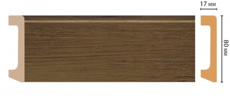 Плинтус напольный Decomaster D235-88 ДМ 80х17х2400 мм