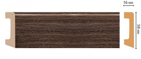 Плинтус напольный Decomaster D234-81 ДМ 58х16х2400 мм