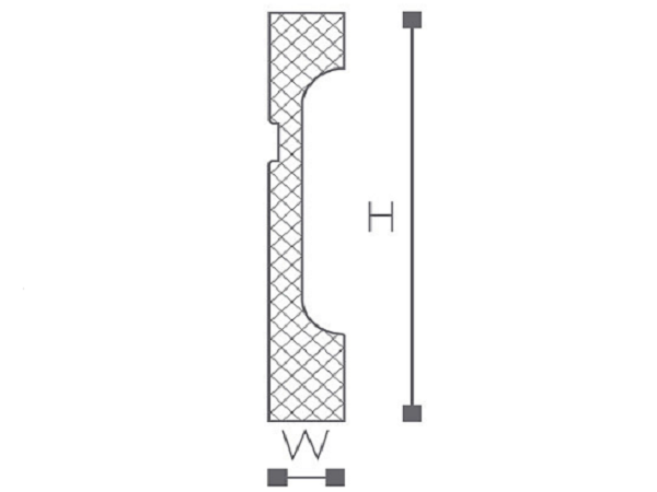 Плинтус напольный NMC Wallstyl FD11 110х18х2000 мм