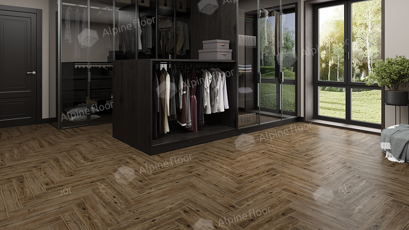 Ламинат AlpineFloor Herringbone 8 Pro LF102-10 Дуб Бордо