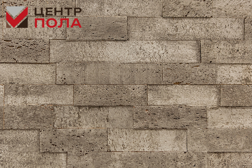 Настенное клеевое пробковое покрытие CorkStyle CorkBrick Antico Fumo