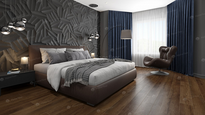 Кварцвинил Alpine Floor Premium XL Eco 7-18 Дуб Шоколадный