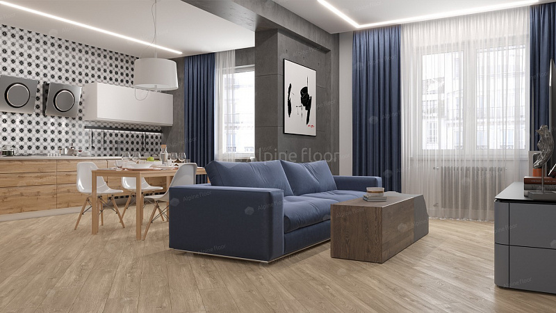 Кварцвинил Alpine Floor Sequoia Spc Еco 6-2 Секвойя Коньячная