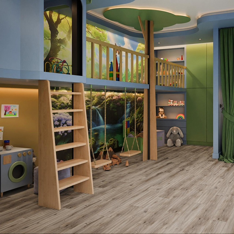 Кварцвинил Damy Floor Family LVT 6607-9-LVT Дуб Натуральный