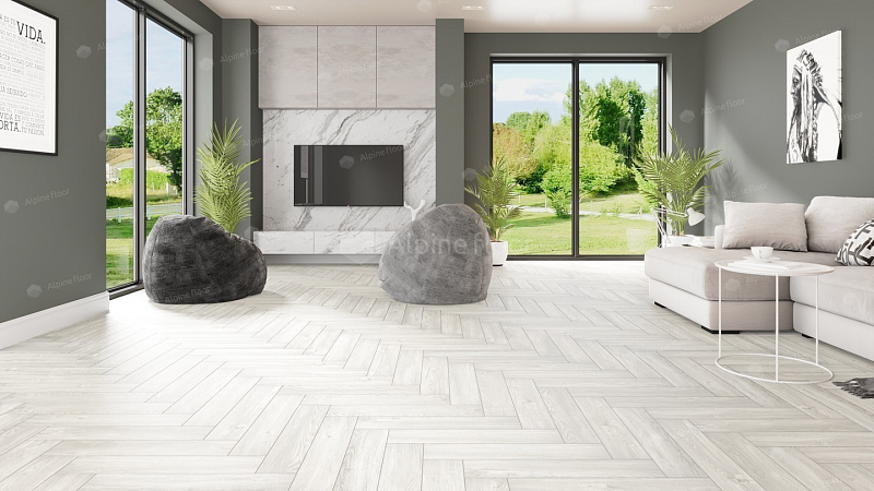 Кварцвинил Alpine Floor Parquet Lvt Eco 16-4 Дуб Арктик